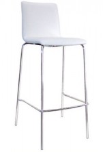 Carlos Fully Upholstered Bar Stool C660U. Chrome Frame. Any Fabric Colour